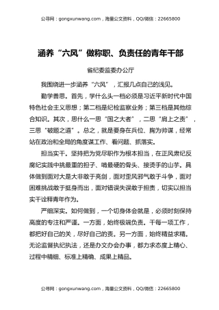 X省纪委监委机关青年干部座谈交流会上的发言汇编6篇