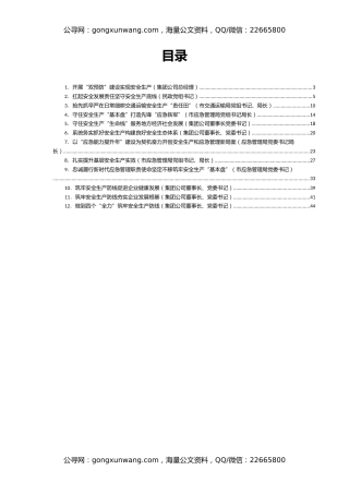 党员领导干部关于安全生产工作经验交流发言汇编12篇