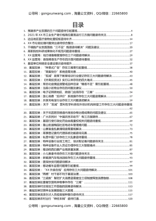 党委政府问题信息汇编71篇