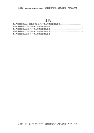 在2024年工作务虚会上的发言汇编5篇