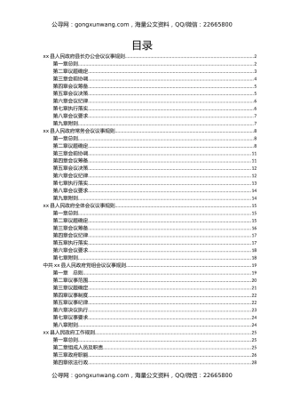 某县人民政府议事规则汇编