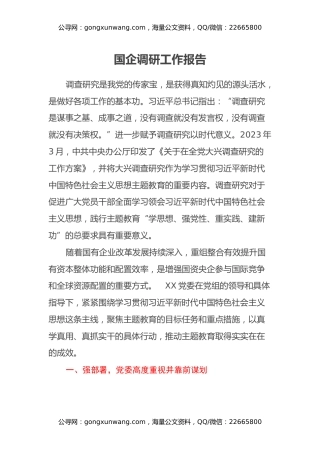 国企调研工作报告 (2)