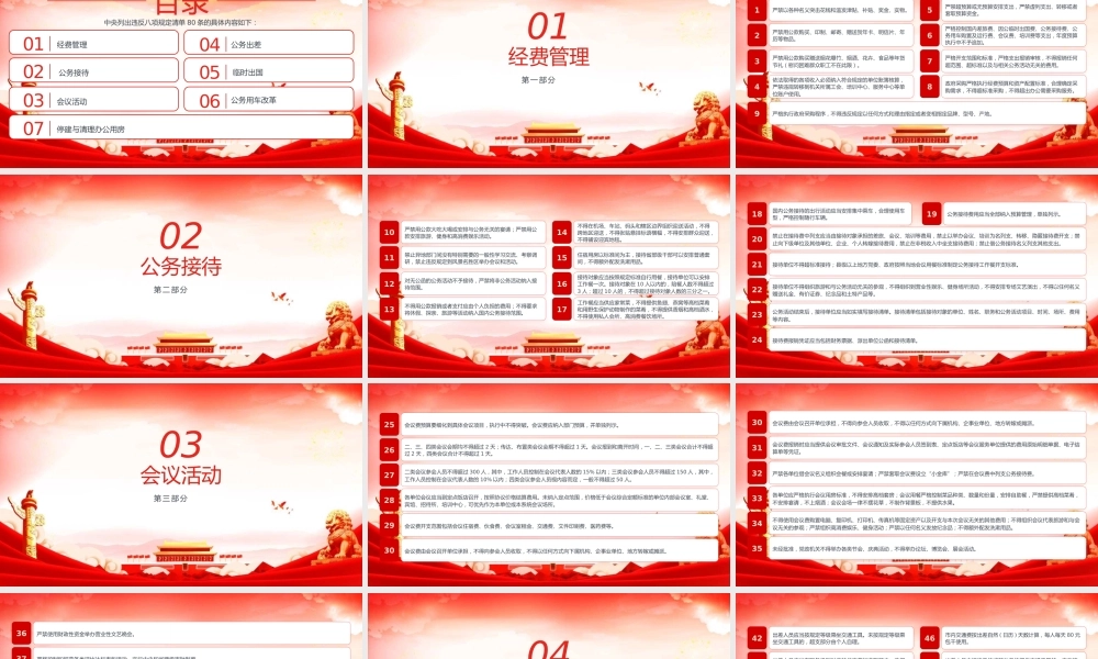 PPT：违反中央八项规定精神清单80条