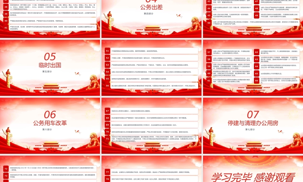 PPT：违反中央八项规定精神清单80条