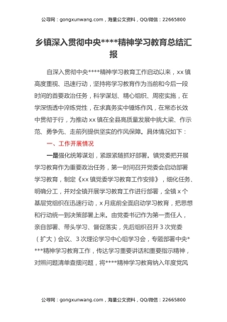 乡镇深入贯彻中央八项规定精神学习教育总结汇报