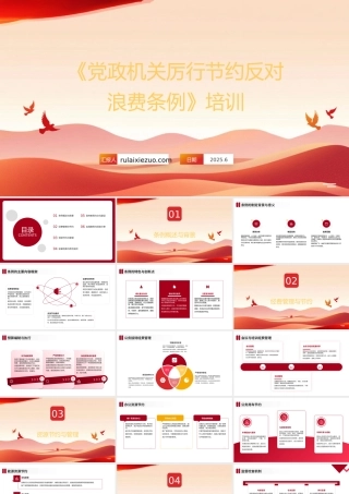 ppt《党政机关厉行节约反对浪费条例》培训课件