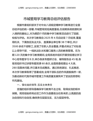 市城管局八项规定精神学习教育总结评估报告