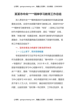 某某市中央八项规定精神学习教育工作总结（2）