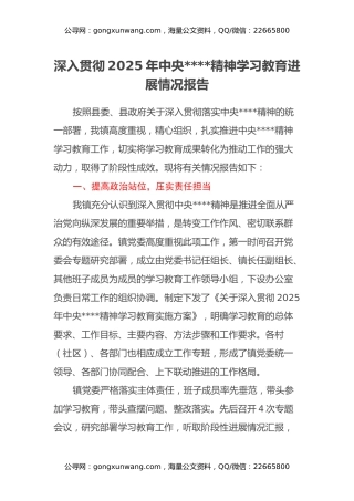 深入贯彻2025年中央八项规定精神学习教育进展情况报告