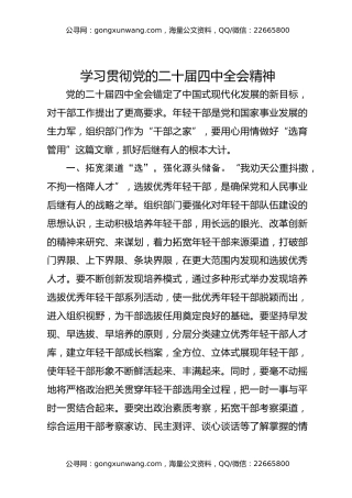 学习贯彻党的二十届四中全会精神