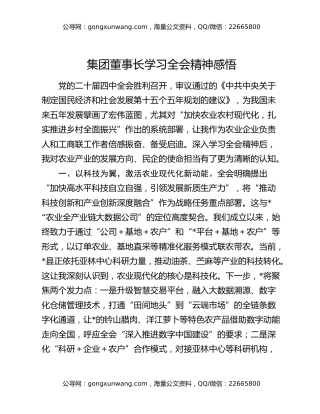 集团董事长学习四中全会精神感悟