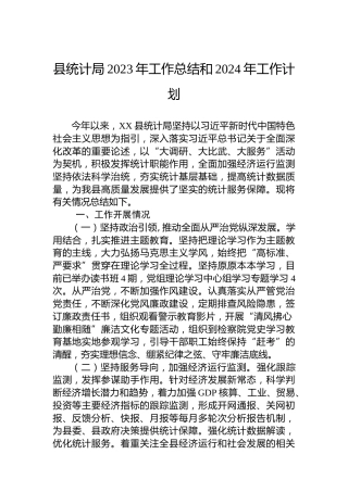 县统计局2023年工作总结和2024年工作计划 (3)