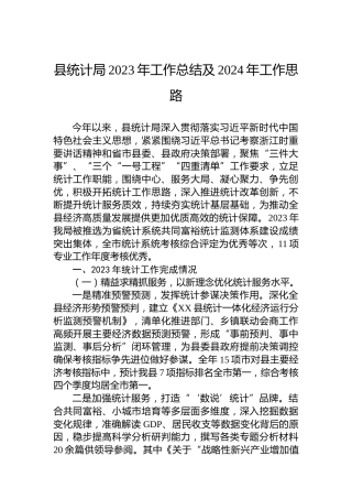 县统计局2023年工作总结及2024年工作思路 (2)