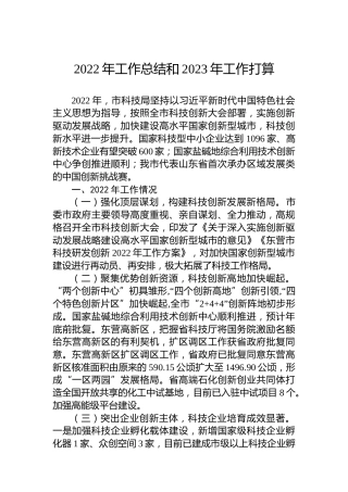 2022年工作总结和2023年工作打算