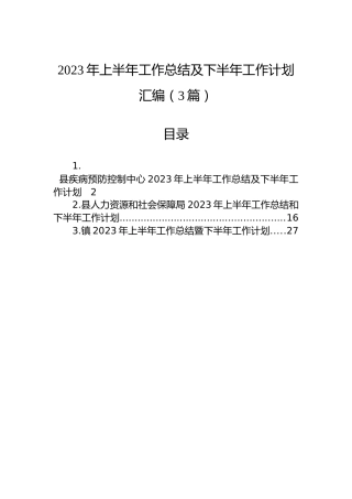 2023年上半年工作总结及下半年工作计划汇编（3篇）