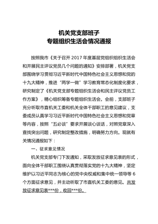 20180306党支部组织生活会对照检查材料