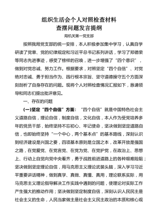 学习郑德荣对照检查材料（查摆问题发言提纲）