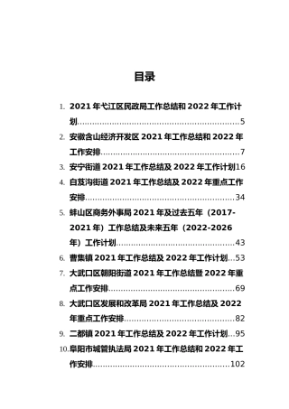 2021年工作总结及2022年工作计划汇编（40篇）(2)