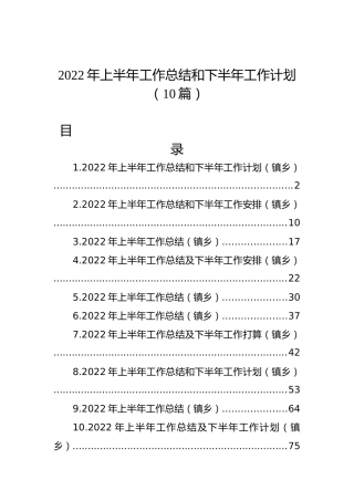 2022年上半年工作总结和下半年工作计划（10篇）
