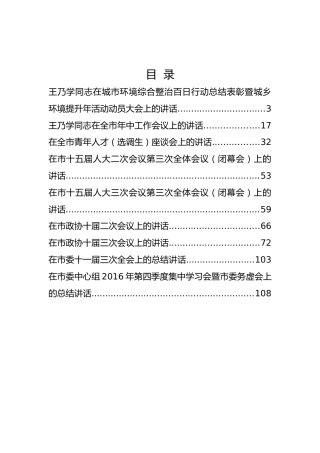 北海市委书记王乃学公开讲话汇编9篇