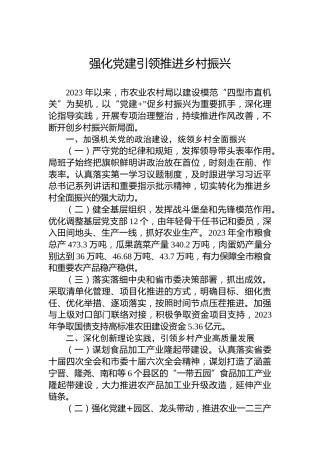 强化党建引领推进乡村振兴