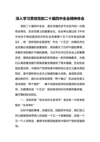 深入学习贯彻党的二十届四中全会精神体会