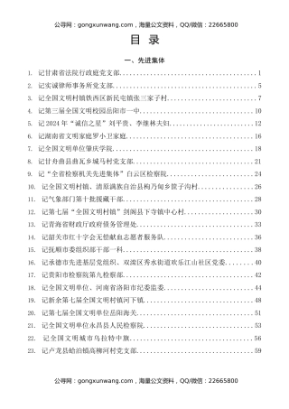 榜样系列第20期（91篇）2025年7月先进集体、先进个人事迹材料汇编