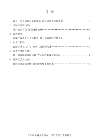 经验交流系列第30期（5篇）汕头市宣传思想工作暨网络安全和信息化工作会议发言材料汇编