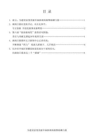 经验交流系列第149期（4篇）纪念《湖南日报》创刊70周年座谈会代表发言材料汇编