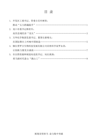 经验交流系列第247期（5篇）烟台市重点工作攻坚大会部分获奖代表表态发言材料汇编