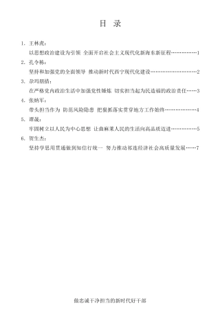 经验交流系列第577期（6篇）青海省市县党政领导班子思想政治建设座谈会交流发言材料汇编