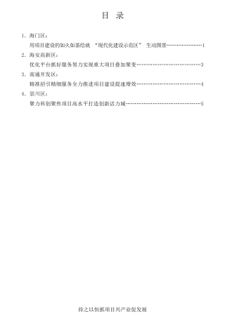 经验交流系列第657期（4篇）南通市项目建设交流发言材料汇编