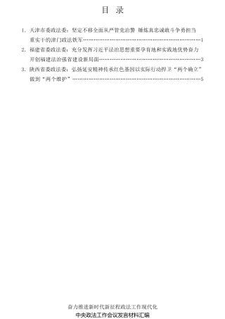经验交流系列第917期（3篇）中央政法工作会议发言材料汇编（2023年）