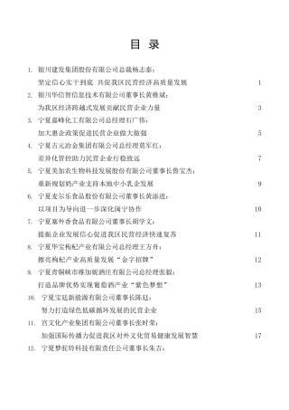 经验交流系列第935期（12篇）自治区政协民营企业座谈会发言材料汇编