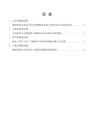 经验交流系列第1127期（4篇）中央政法工作会议发言材料汇编