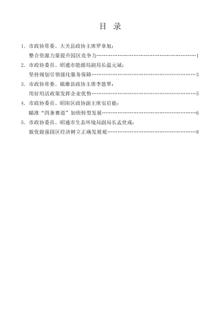 经验交流系列第1246期（5篇）昭通市政协五届十四次常委会议发言材料汇编（工业强市）