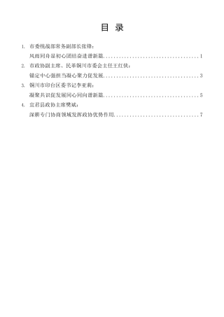 经验交流系列第1418期（4篇）铜川市委政协工作会议发言材料汇编