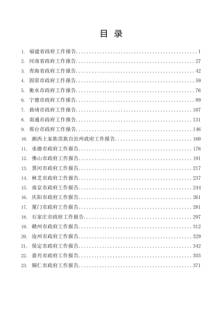 热点系列第659期（65篇）2024年政府工作报告汇编（三）