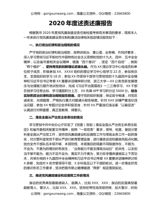 2020年度述责述廉报告