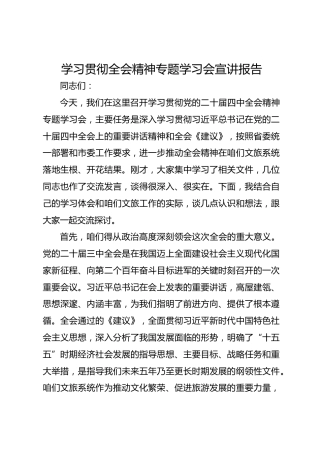 学习贯彻四中全会精神专题学习会宣讲报告