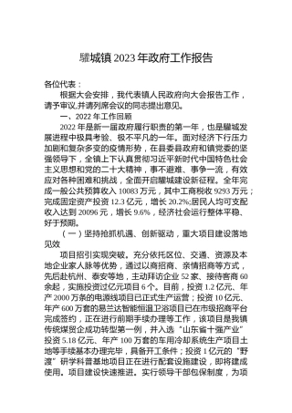 驩城镇2023年政府工作报告（20230209）