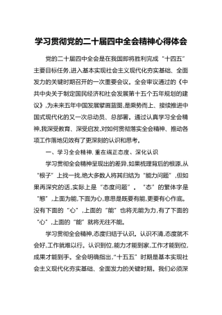 学习贯彻党的二十届四中全会精神心得体会（6）