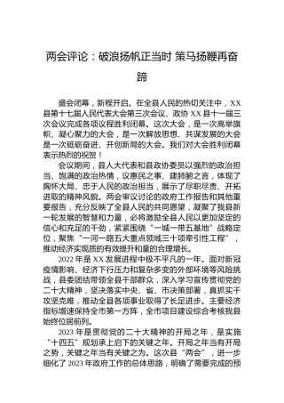 两会评论：破浪扬帆正当时策马扬鞭再奋蹄（20230218）