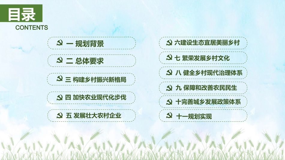绿色清新党政党课乡村振兴战略2018-2022PPT（20210812）_第2页