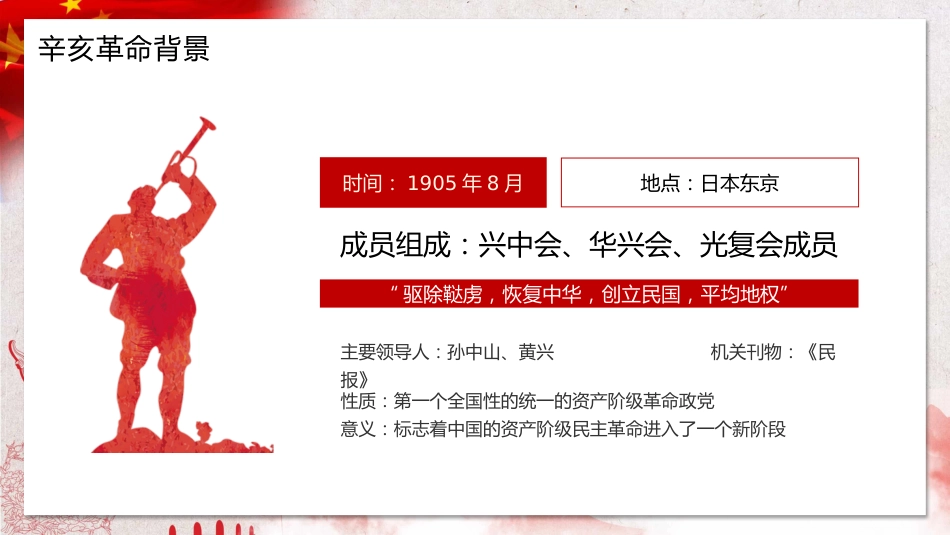 红色党课辛亥革命110周年教案课件模板PPT1（20211008）_第7页