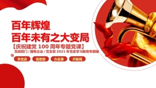 百年辉煌百年之未大变局之建党100周年PPT（20210624）