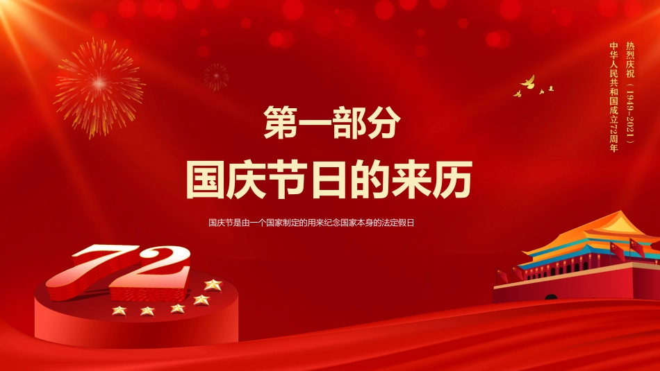 庆祝祖国华诞国庆节72周年PPT1（20210917）_第4页