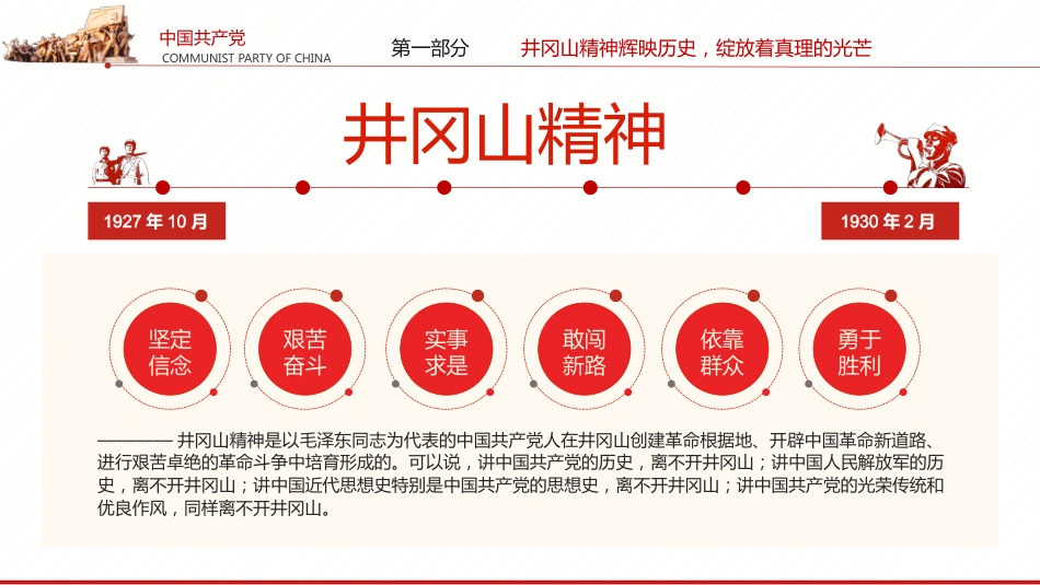 回眸井冈山历史凝聚新时代力量之建党100周年党课PPT（20210618）_第5页