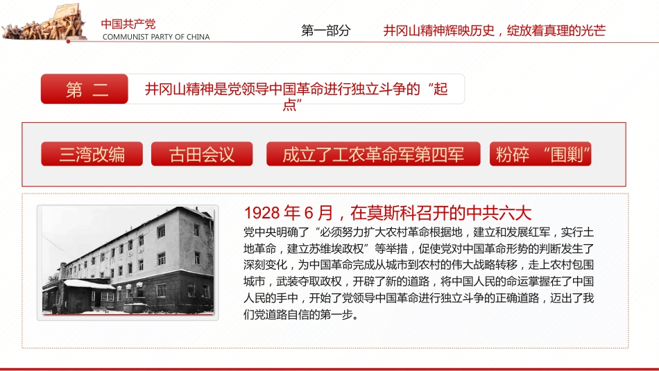 回眸井冈山历史凝聚新时代力量之建党100周年党课PPT（20210618）_第8页