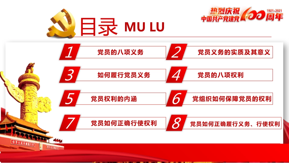 中国共产党党员的义务和权利之建党100周年党建PPT（20210621）_第4页